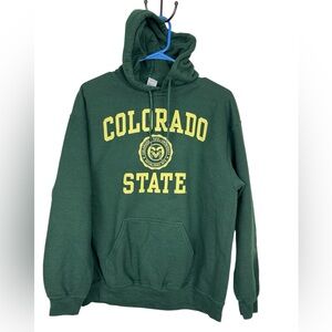 Women's Colorado State CSU Rams Green Hoodie Pullover Sweatshirt Size MEDIUM